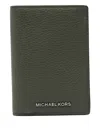 Michael Kors Hudson Card Case In Green