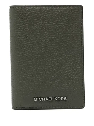 Michael Kors Hudson Card Case In Green