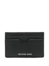 Michael Kors Hudson Notched Cardcase In Black