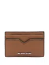 Michael Kors Hudson Notched Cardcase Accessories In Brown
