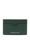 Michael Kors Hudson Notched Cardcase Accessories In Green