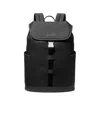 Michael Kors Slim Flap Backpack In Black