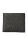 Michael Kors Hudson Leather Wallet In Black