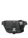 Michael Kors Hudson Logo Buckle Belt Bag In Gray