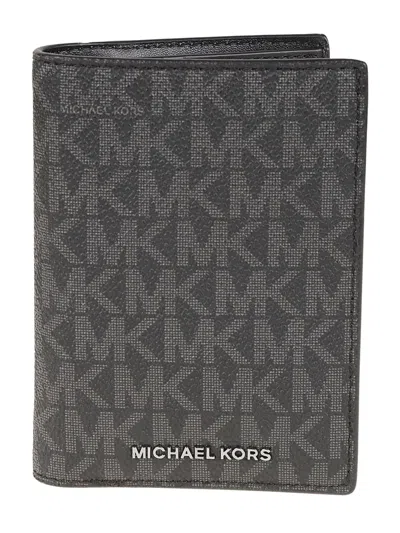 Michael Kors Hudson Logo Cardholder Wallet By  In Gray
