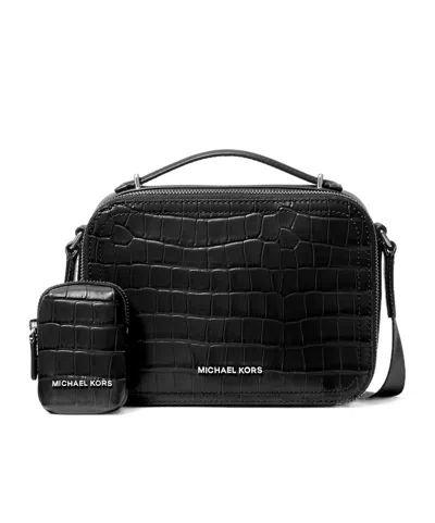 Michael Kors Hudson Messenger Bag In Black