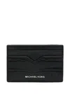Michael Kors Hudson Notched Cardcase Accessories In Black