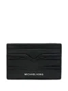 Michael Kors Hudson Notched Cardcase In Black