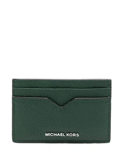 Michael Kors Hudson Notched Cardcase Accessories In Green