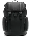 Michael Kors "hudson" City Buckle Backpack In Black