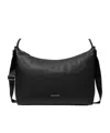 Michael Kors Hudson Pebbled Leather Hobo Bag In Black