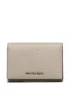 Michael Kors Hudson Pebbled Leather Snap Wallet In Neutral