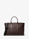 Michael Kors Hudson Pebbled Leather Tote Bag In Brown