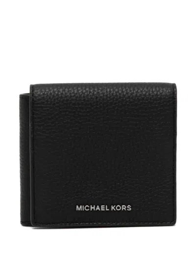 Michael Kors Hudson Pebbled Wallet In Black