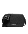Michael Kors Hudson Signature Logo Crossbody Bag In Black