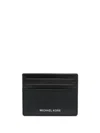 Michael Kors Pebbled Texture Compact Design Card Case In Black
