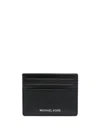 Michael Kors Pebbled Texture Compact Design Card Case In Black