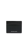 Michael Kors Pebbled Texture Compact Design Card Case In Black
