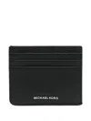 Michael Kors Pebbled Texture Compact Design Card Case In Black