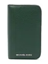 Michael Kors Hudson Snap Cc Wallet In Green