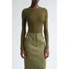 Michael Kors Hutton Cashmere Rib Sweater In Juniper