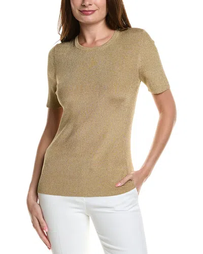 Michael Kors Hutton Metallic Top In Brown
