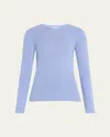 Michael Kors Hutton Ribbed Cashmere Pullover In Ice