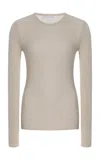 Michael Kors Hutton Ribbed Cashmere Sweater In Neutral