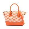 Michael Kors Hyde Signature Small Satchel Crossbody Bag In Orange
