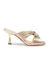 Michael Kors Ichael Kors Alessia Metallic Mule Sandal In Gold