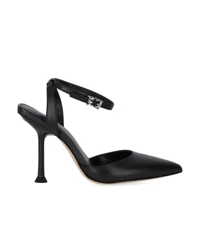 Michael Kors Imani Pump Leather Pumps In Black