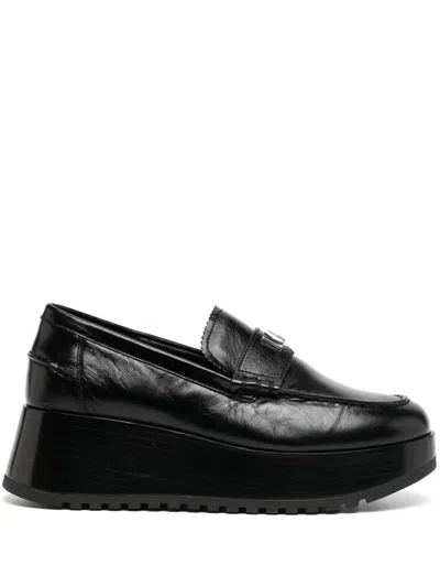 Michael Kors Indy Burnished Loafer In Black