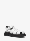 Michael Kors Indy Fisherman Leather Sandal In White