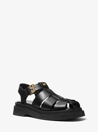 Michael Kors Indy Fisherman Leather Sandal