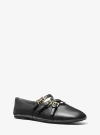 Michael Kors Indy Flex Leather Ballet Flat In Black