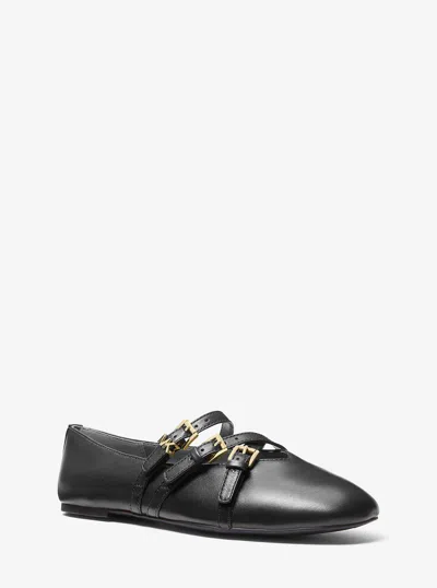 MICHAEL KORS INDY FLEX LEATHER BALLET FLAT