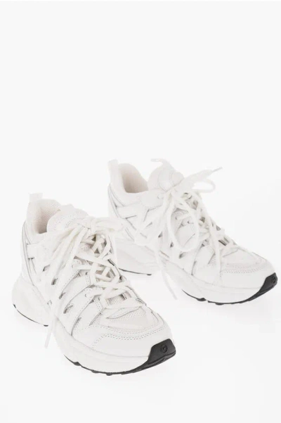 Michael Kors Injected Sole Hero Leather Sneakers In Neutral