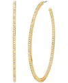 Michael Kors Inside Outside Pave Hoop Earrings In Gold