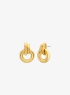 Michael Kors Interlocking Hoop Earrings In Gold