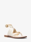 Michael Kors Irene Leather Wrap Sandal In Neutral