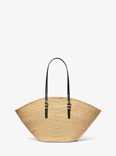 Michael Kors Isa Large Hand-crocheted Tote Bag In Natural