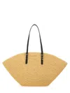 Michael Kors Structured Woven Texture Dual Handle Tote In Beige