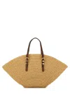 Michael Kors Isa Small Beige Shopper With Woven Design And Two Adjustable Handles In Tech Fabric Woman In Beige