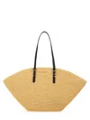 Michael Kors Structured Woven Texture Dual Handle Tote In Beige