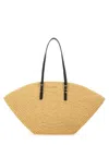 Michael Kors Structured Woven Texture Dual Handle Tote In Beige