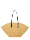 Michael Kors Structured Woven Texture Dual Handle Tote In Beige