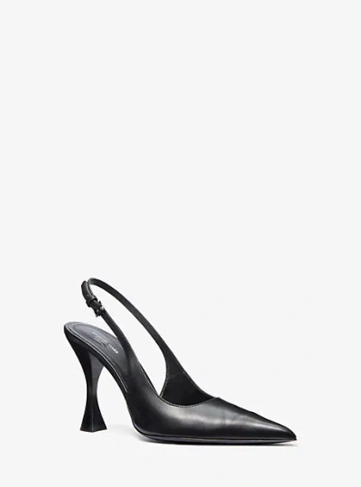 Michael Kors Isabella Leather Slingback Pump In Black