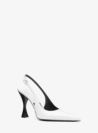Michael Kors Isabella Leather Slingback Pump In White