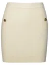 MICHAEL KORS MICHAEL KORS IVORY CASHMERE BLEND MINISKIRT