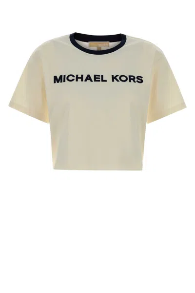 Michael Kors Ivory Cotton T-shirt In Brown